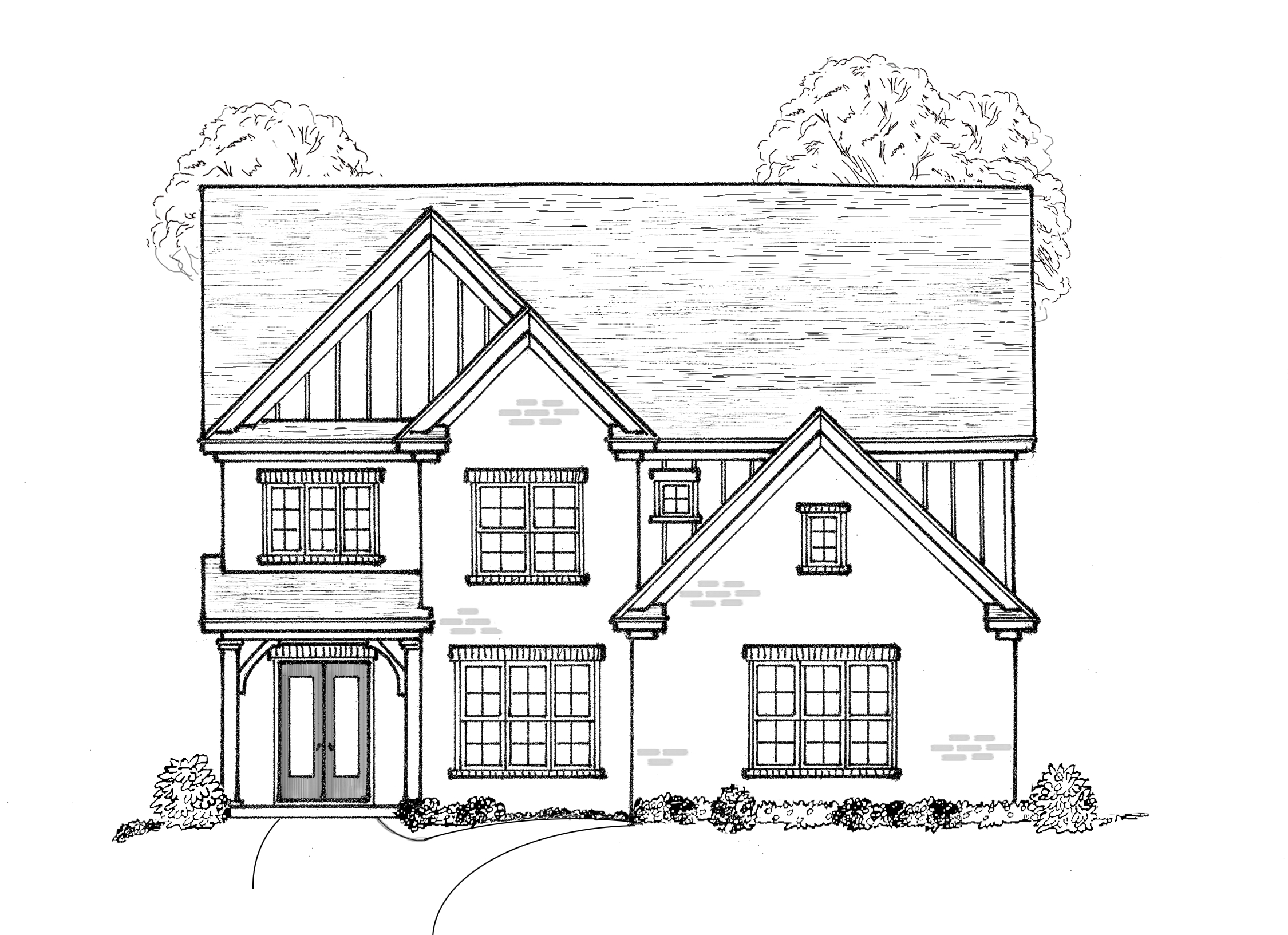 McMullen Cove's project front elevation photo.